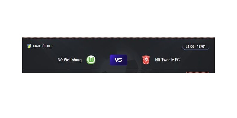 Phát sóng trực tiếp Nữ Wolfsburg vs Nữ Twente FC vào lúc 21:00, ngày 13/01/2025