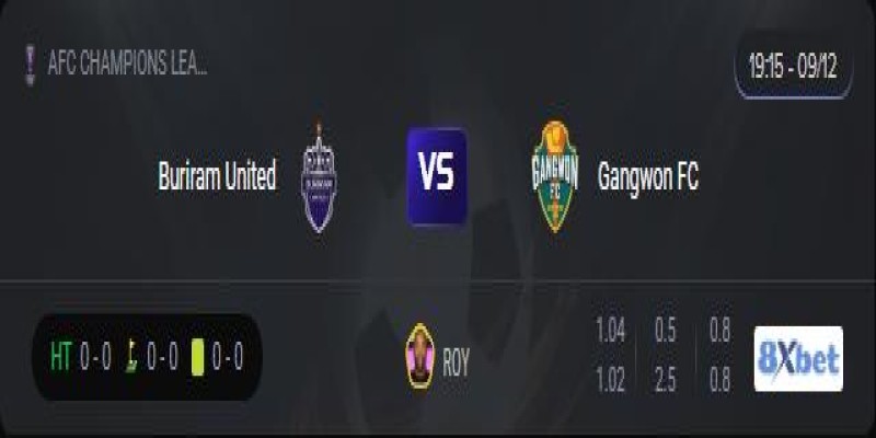 Xem trực tiếp Buriram United vs Gangwon FC vào lúc 19:15, ngày 09/12/2025